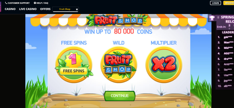 Registe-se no Casino 4Starsgames