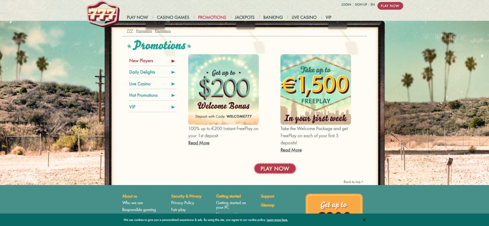 Obtenha o Bónus 777 Casino