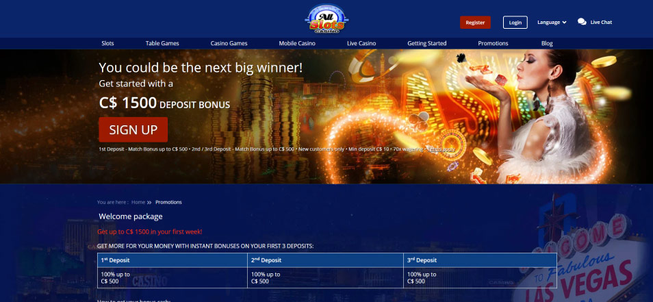 Registe-se no Casino All Slots