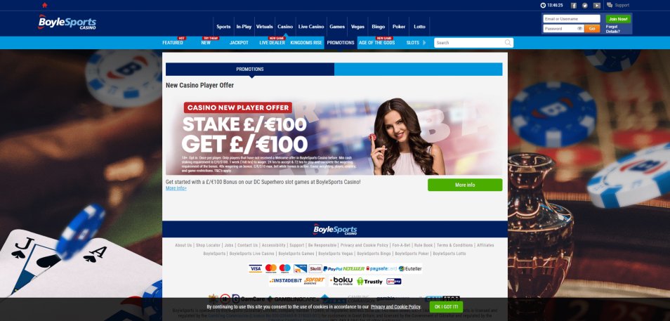 Obtenha o Bónus BoyleSports Casino