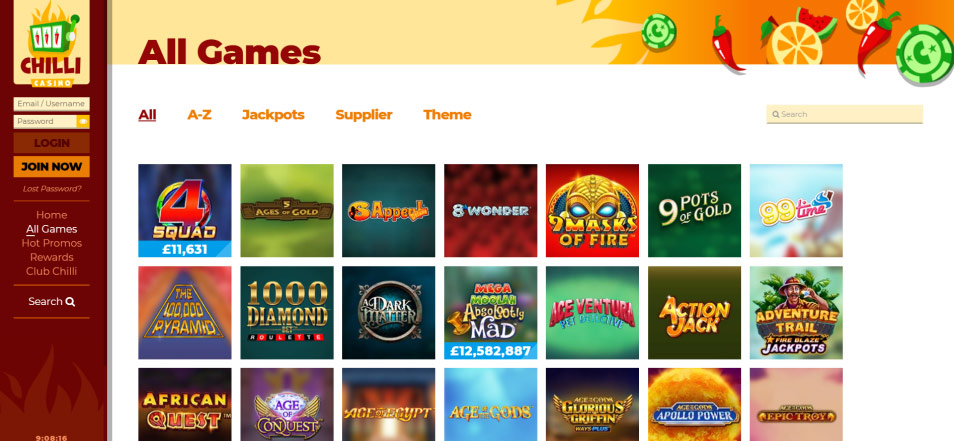 Obtenha o Bónus Chilli Casino