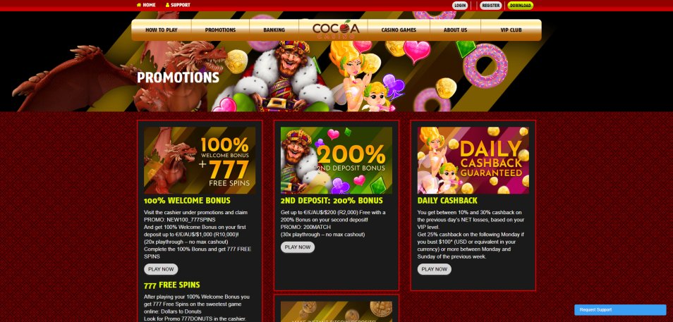 Obtenha o Bónus Cocoa Casino