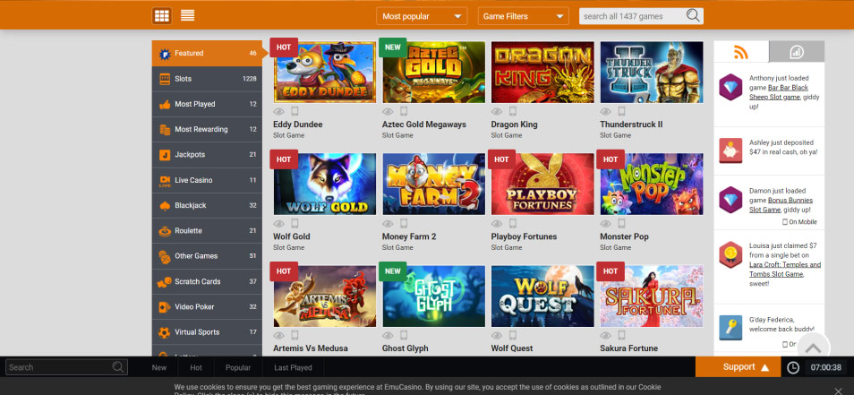 Obtenha o Bónus EmuCasino