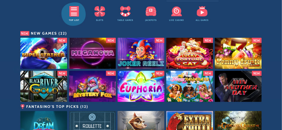 Obtenha o Bónus Fantasino Casino