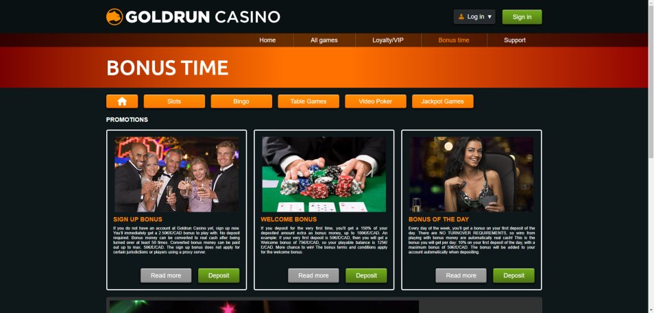 Obtenha o Bónus GoldRun Casino