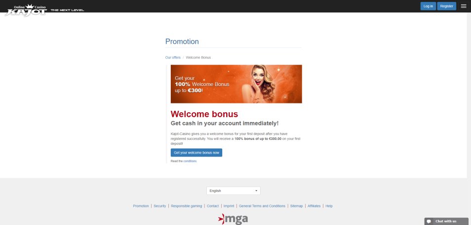Obtenha o Bónus Kajot Casino
