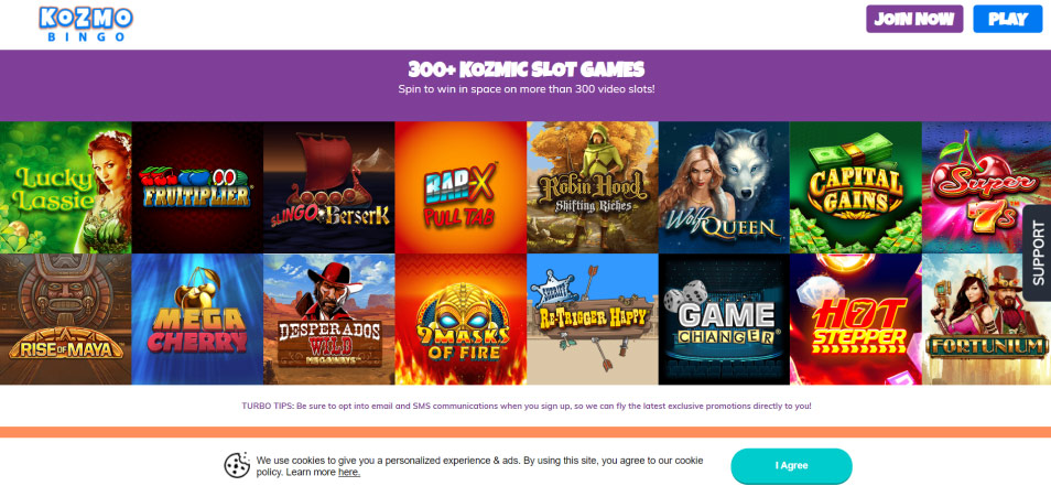 Registe-se no Casino Kozmo Bingo