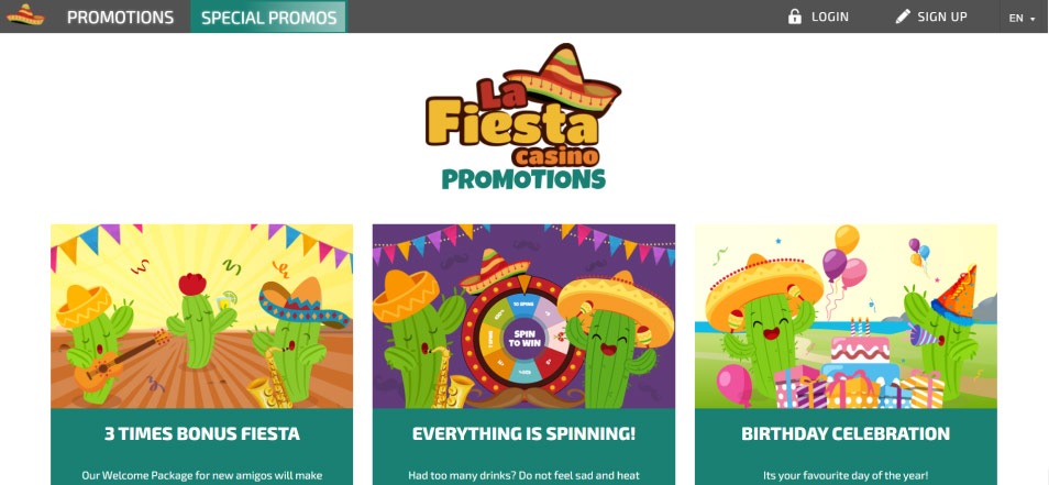 Obtenha o Bónus La Fiesta Casino