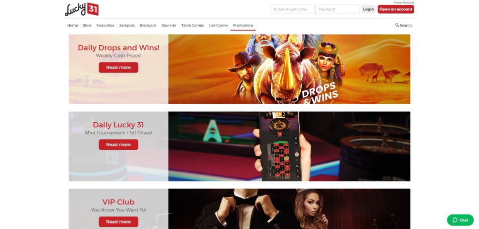 Obtenha o Bónus Lucky 31 Casino