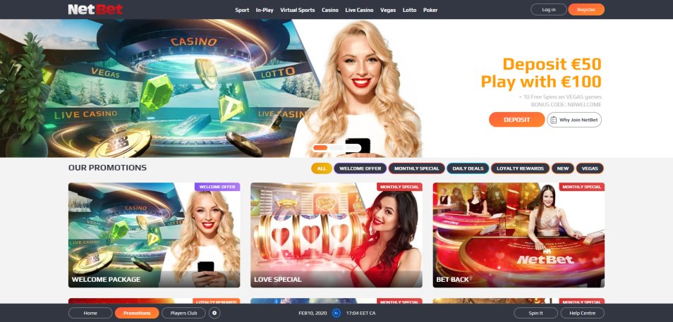 Obtenha o Bónus NetBet Casino