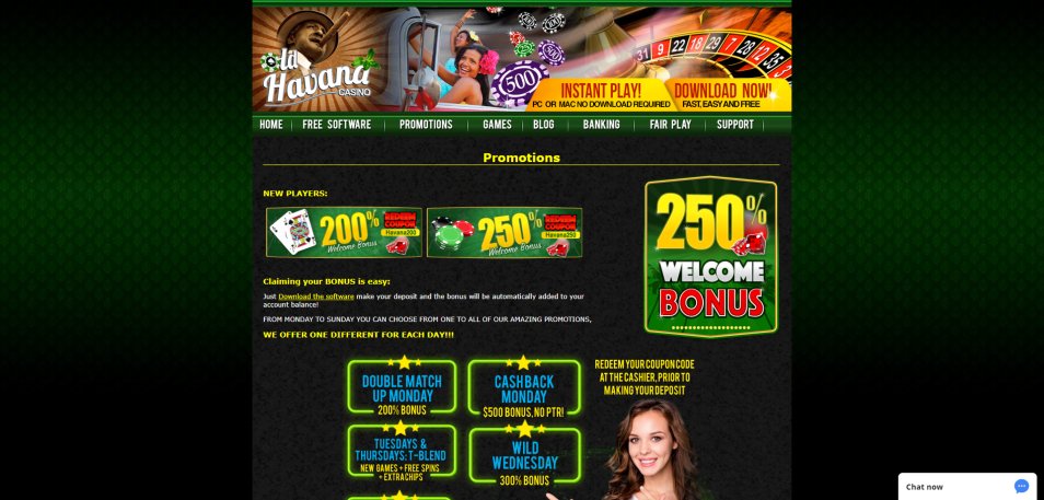 Obtenha o Bónus Old Havana Casino