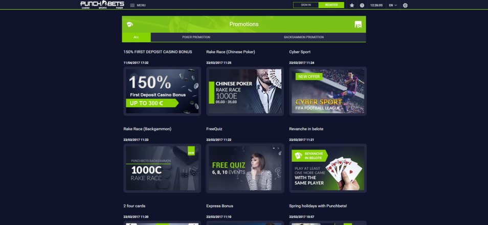 Obtenha o Bónus PunchBets Casino