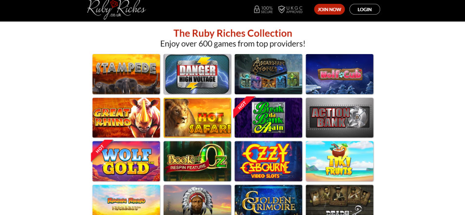 Obtenha o Bónus Ruby Riches Casino