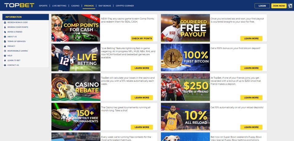 Obtenha o Bónus Topbet Casino